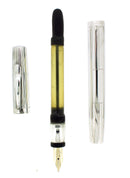C1910-20s WILLIAM S. HICKS STERLING SILVER FOUNTAIN PEN M-BBB FLEX NIB RESTORED OFFERED BY ANTIQUE DIGGER