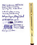 1920S WATERMAN 42 ITALIAN 18KR ROLLED GOLD GUILLOCHE M-BBB 2.08MM FLEX NIB SAFETY PEN RESTORED OFFERED BY ANTIQUE DIGGER