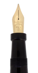 RARE CIRCA 1922 PARKER GIANT BLACK HARD RUBBER EYEDROPPER FOUNTAIN PEN OFFERED BY ANTIQUE DIGGER