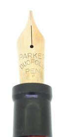 RARE C1923 DUOFOLD SENIOR RED HARD RUBBER LARGE IMPRINT FOUNTAIN PEN RESTORED OFFERED BY ANTIQUE DIGGER