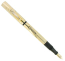 C1923 WATERMAN 0554 SMOOTH 18K GOLD FILLED OVERLAY FOUNTAIN PEN RESTORED OFFERED BY ANTIQUE DIGGER