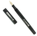 C1923 WATERMAN 52 BLACK CHASED HR FOUNTAIN PEN 14K F-BBB+ FLEX NIB RESTORED OFFERED BY ANTIQUE DIGGER