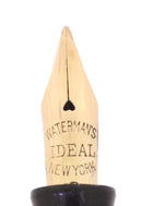 C1923 WATERMAN 52V BLACK CHASED HR FOUNTAIN PEN 14K F-BBB+ FLEX NIB RESTORED OFFERED BY ANTIQUE DIGGER