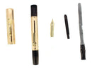 C1923 WATERMAN 554 SMOOTH SOLID 14K GOLD OVERLAY FOUNTAIN PEN RESTORED OFFERED BY ANTIQUE DIGGER