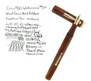 C1923 WATERMAN #56 RED WOODGRAIN #6 MEDIUM NIB FOUNTAIN PEN RESTORED