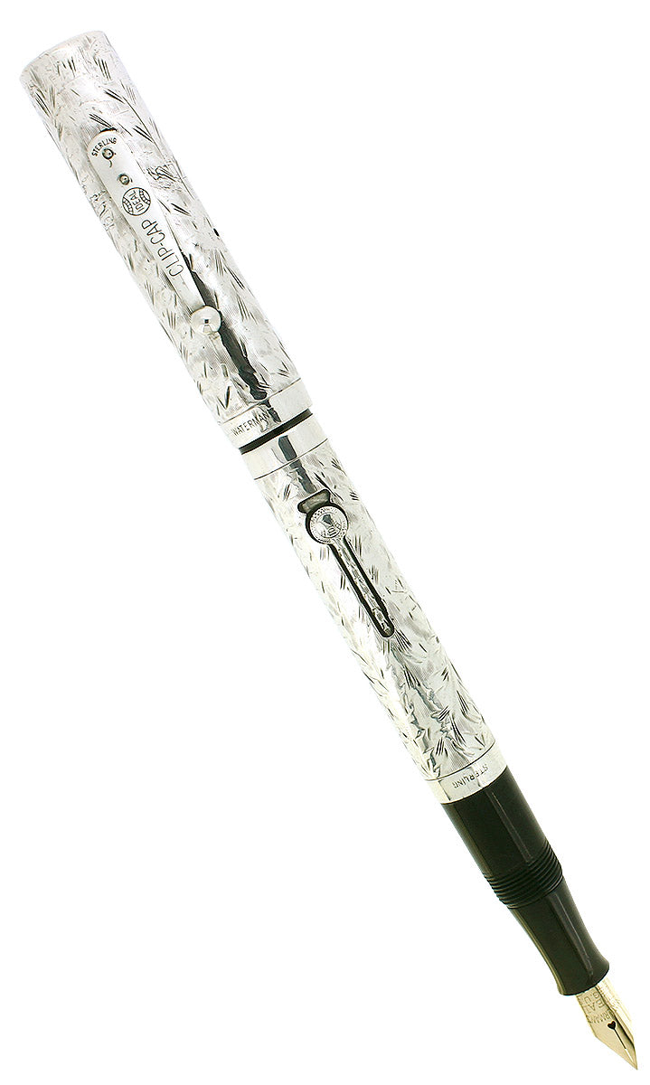 1920S WATERMAN 452 STERLING HAND ENGRAVED VINE FOUNTAIN PEN RESTORED OFFERED BY ANTIQUE DIGGER