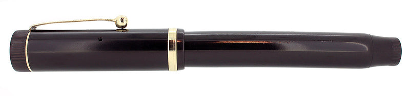 RARE CIRCA 1924 DUOFOLD SENIOR BLACK HARD RUBBER FOUNTAIN PEN RESTORED OFFERED BY ANTIQUE DIGGER