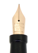 RARE CIRCA 1924 DUOFOLD SENIOR BLACK HARD RUBBER FOUNTAIN PEN RESTORED OFFERED BY ANTIQUE DIGGER