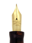 CIRCA 1924 WAHL OVERSIZE MOTTLED HARD RUBBER SIGNATURE FOUNTAIN PEN RESTORED OFFERED BY ANTIQUE DIGGER