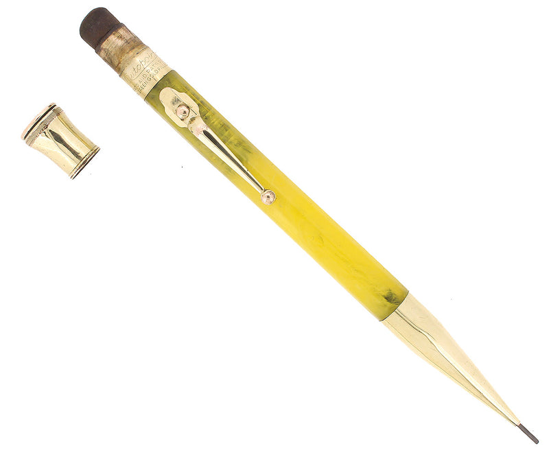 CIRCA 1925 AUTOPOINT BELL TOP AMBER FACETED FULL LENGTH MECHANICAL PENCIL OFFERED BY ANTIQUE DIGGER