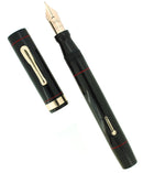 CIRCA 1925 CONKLIN SENIOR ENDURA BLACK HARD RUBBER FOUNTAIN PEN RESTORED OFFERED BY ANTIQUE DIGGER