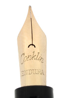 CIRCA 1925 CONKLIN SENIOR ENDURA BLACK HARD RUBBER FOUNTAIN PEN RESTORED OFFERED BY ANTIQUE DIGGER
