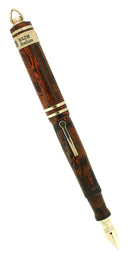 C1925 WAHL MOTTLED HARD RUBBER RING TOP FOUNTAIN PEN BOXED STICKERED OFFERED BY ANTIQUE DIGGER