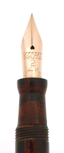 C1925 WAHL MOTTLED HARD RUBBER RING TOP FOUNTAIN PEN BOXED STICKERED OFFERED BY ANTIQUE DIGGER