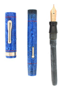 CIRCA 1926 CONKLIN SENIOR ENDURA SAPPHIRE BLUE FOUNTAIN PEN RESTORED NEAR MINT OFFERED BY ANTIQUE DIGGER