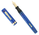 CIRCA 1926 CONKLIN SENIOR ENDURA SAPPHIRE BLUE FOUNTAIN PEN RESTORED NEAR MINT OFFERED BY ANTIQUE DIGGER