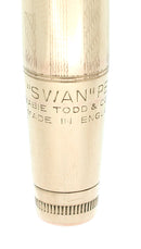 C1926 MABIE TODD SWAN GOLD FILLED OVERLAY TWISTFILLER FOUNTAIN PEN w/F-BBB FLEX NIB OFFERED BY ANTIQUE DIGGER