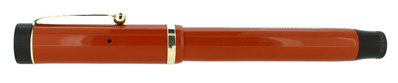 C1926 PARKER SR DUOFOLD FLAT TOP BIG RED FOUNTAIN PEN RESTORED MINT OFFERED BY ANTIQUE DIGGER