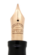 C1926 SHEAFFER OVERSIZE SENIOR BLACK & PEARL FLAT TOP FOUNTAIN PEN RESTORED NEAR MINT OFFERED BY ANTIQUE DIGGER