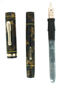 CIRCA 1927 CONKLIN ENDURA BLACK BRONZE FOUNTAIN PEN RESTORED OFFERED BY ANTIQUE DIGGER