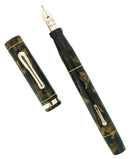 CIRCA 1927 CONKLIN ENDURA BLACK BRONZE FOUNTAIN PEN RESTORED OFFERED BY ANTIQUE DIGGER