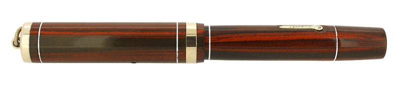 CIRCA 1928 CONKLIN ENDURA ROSEWOOD HARD RUBBER RINGTOP FOUNTAIN PEN RESTORED OFFERED BY ANTIQUE DIGGER