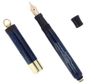 C1927 1ST YEAR PARKER LUCKY CURVE DUOFOLD LAPIS BLUEON BLUE FOUNTAIN PEN RESTORED OFFERED BY ANTIQUE DIGGER