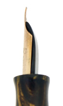 CIRCA 1927 WATERMAN OLIVE RIPPLE 94 FOUNTAIN PEN XF-BBB FLEX NIB RESTORED OFFERED BY ANTIQUE DIGGER