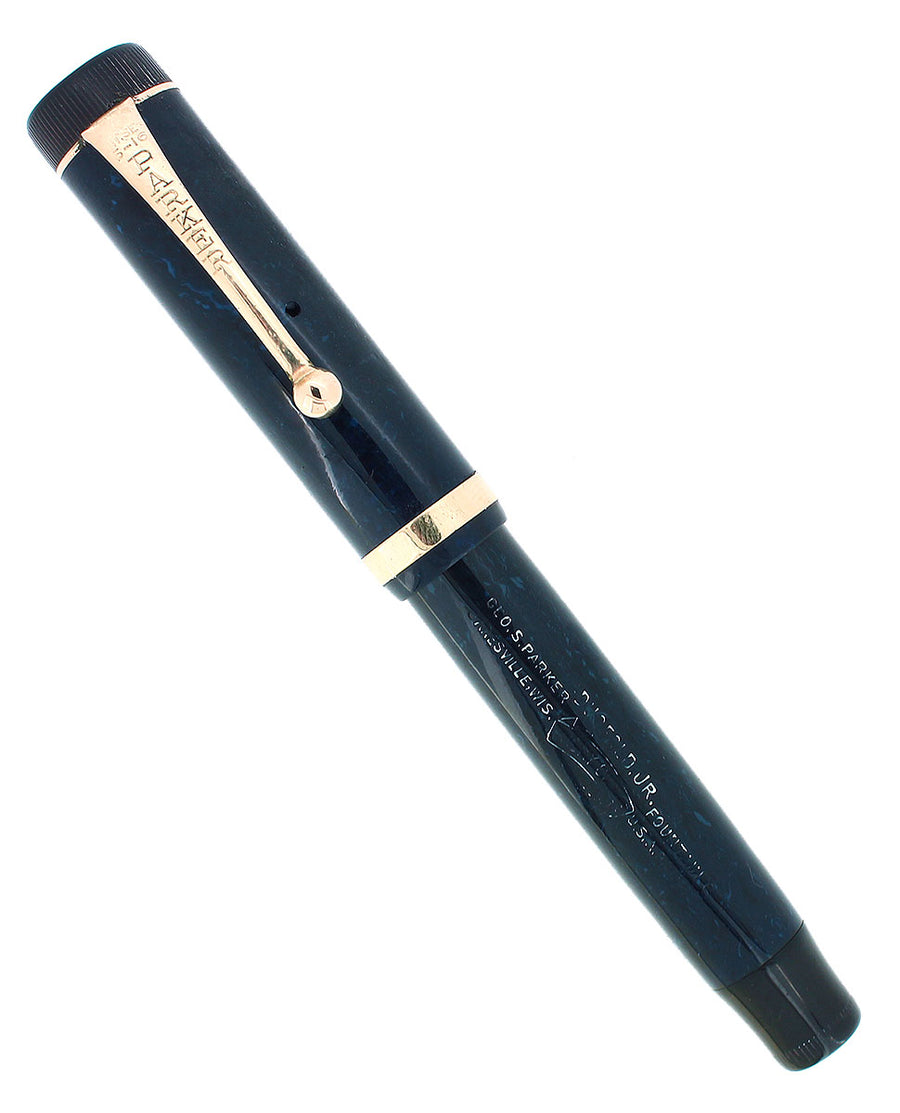 1927ParkerDuofoldJrBlueonBlueF