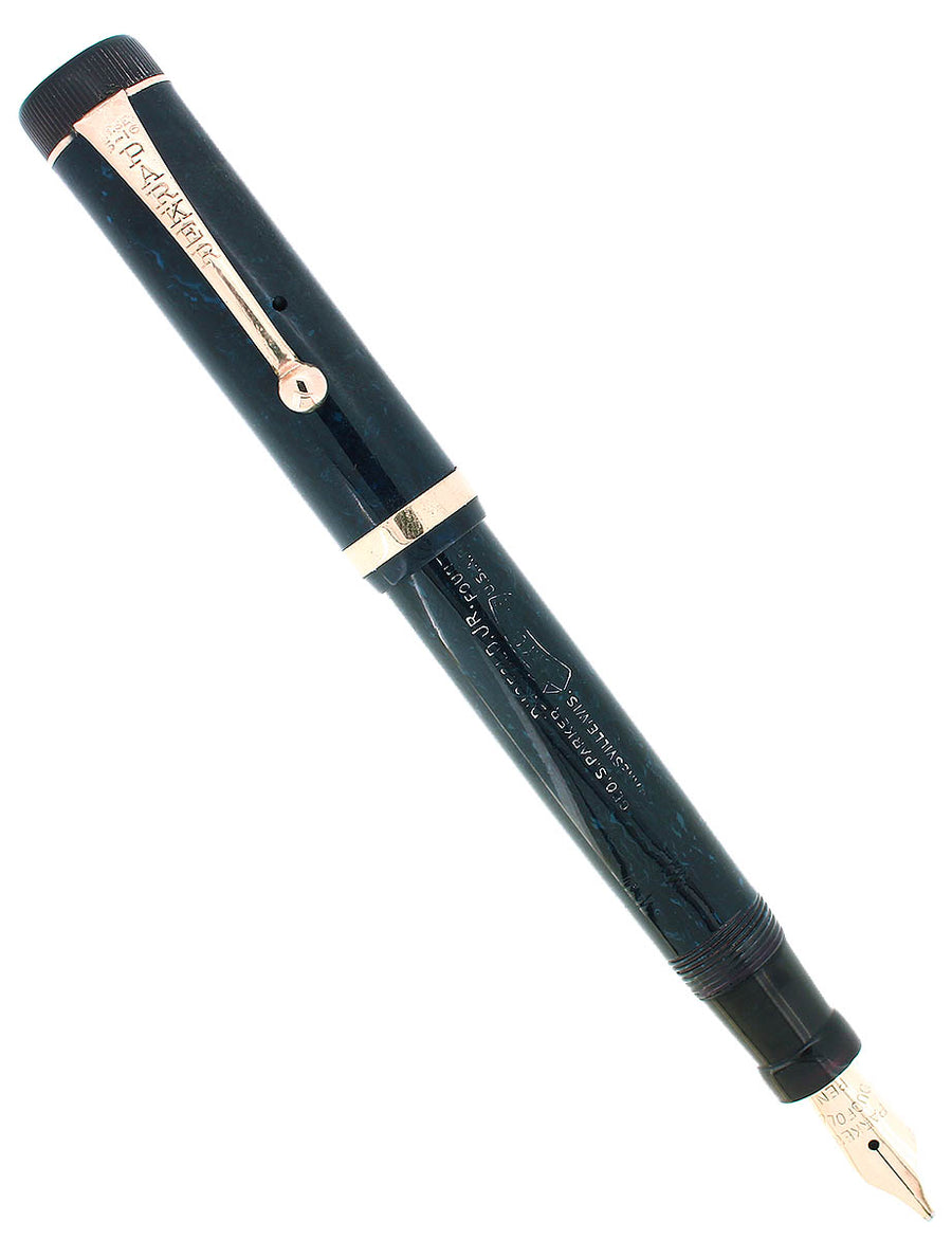 1927ParkerDuofoldJrBlueonBlueF