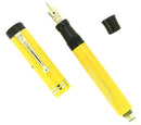 CIRCA 1928 FLAT TOP PARKER MANDARIN YELLOW DUOFOLD JUNIOR FOUNTAIN PEN RESTORED OFFERED BY ANTIQUE DIGGER