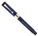C1927 PARKER SR DUOFOLD BLUE ON BLUE LAPIS FOUNTAIN PEN WIDE CAP BAND RESTORED OFFERED BY ANTIQUE DIGGER