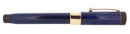 C1927 PARKER SR DUOFOLD BLUE ON BLUE LAPIS FOUNTAIN PEN WIDE CAP BAND RESTORED OFFERED BY ANTIQUE DIGGER