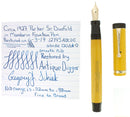 CIRCA 1927 DUOFOLD SENIOR MANDARIN YELLOW FOUNTAIN PEN F TO B NIB RESTORED OFFERED BY ANTIQUE DIGGER