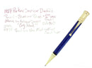 CIRCA 1927 PARKER SENIOR DUOFOLD BLUE ON BLUE LAPIS PENCIL MINT RESTORED OFFERED BY ANTIQUE DIGGER