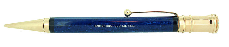 CIRCA 1927 PARKER SENIOR DUOFOLD BLUE ON BLUE LAPIS PENCIL MINT RESTORED OFFERED BY ANTIQUE DIGGER