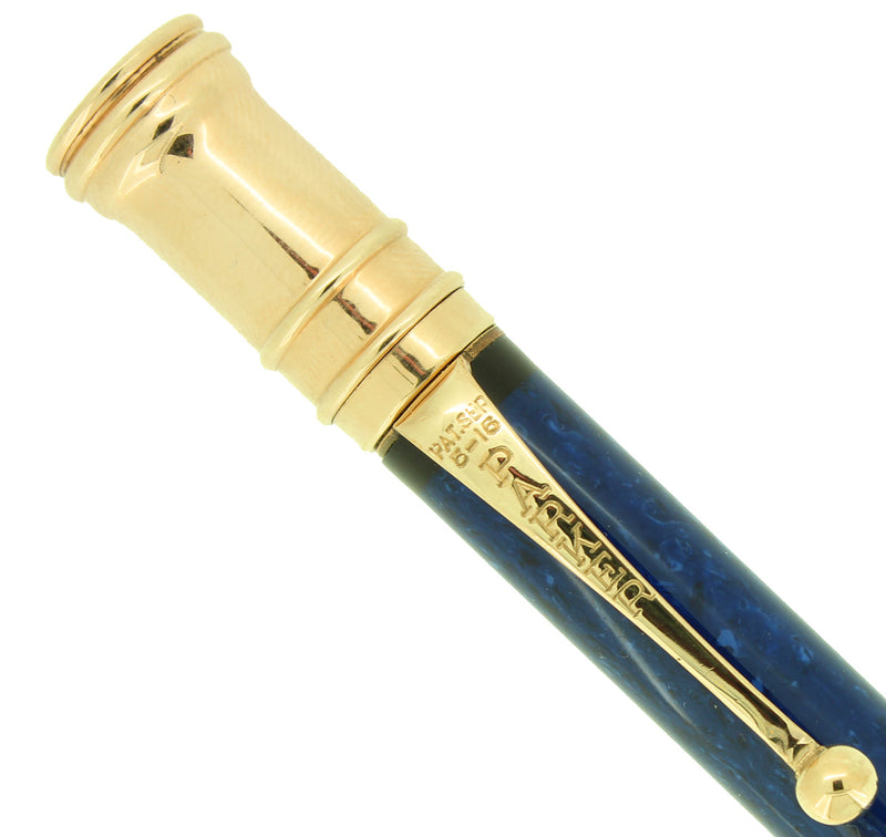 CIRCA 1927 PARKER SENIOR DUOFOLD BLUE ON BLUE LAPIS PENCIL MINT RESTORED OFFERED BY ANTIQUE DIGGER