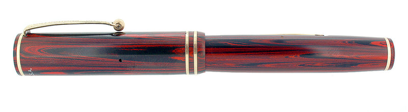 C1927 WAHL EVERSHARP ROSEWOOD GOLD SEAL MILITARY CLIP FOUNTAIN PEN RESTORED OFFERED BY ANTIQUE DIGGER