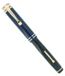 C1927 WAHL EVERSHARP TULIP CLIP ROYAL BLUE FOUNTAIN PEN RESTORED BEAUTIFUL OFFERED BY ANTIQUE DIGGER