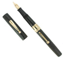 C1927 WATERMAN 52 BLACK CHASED HARD RUBBER FOUNTAIN  PEN F-BBBB 2.81MM FLEX NIB RESTORED OFFERED BY ANTIQUE DIGGER