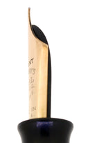 C1927 WATERMAN 58 BLACK CHASED HARD RUBBER FINE NIB FOUNTAIN PEN RESTORED OFFERED BY ANTIQUE DIGGER