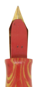 CIRCA 1927 WATERMAN ROSE RIPPLE 52V FOUNTAIN PEN F-BBB FLEX NIB RESTORED OFFERED BY ANTIQUE DIGGER