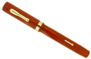 CIRC 1925 CONKLIN SENIOR ENDURA RED HARD RUBBER FOUNTAIN PEN RESTORED OFFERED BY ANTIQUE DIGGER