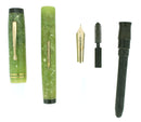 RARE C1928 CARTER'S OVERSIZE JADE W/BLACK ENDS FOUNTAIN PEN NEAR MINT CONDITION OFFERED BY ANTIQUE DIGGER