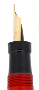 C1928 PARKER DUOFOLD SENIOR RED PERMANITE LUCKY CURVE FOUNTAIN PEN RESTORED