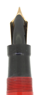 C1928 PARKER DUOFOLD SENIOR RED PERMANITE LUCKY CURVE FOUNTAIN PEN RESTORED