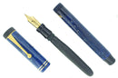 CIRCA 1928 DUOFOLD SENIOR LAPIS WHITE ON BLUE FOUNTAIN PEN RESTORED