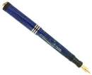 CIRCA 1928 PARKER  LUCKY CURVE DUOFOLD LAPIS WHITE ON BLUE FOUNTAIN PEN NEAR MINT OFFERED BY ANTIQUE DIGGER