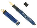 CIRCA 1928 PARKER  LUCKY CURVE DUOFOLD LAPIS WHITE ON BLUE FOUNTAIN PEN NEAR MINT OFFERED BY ANTIQUE DIGGER