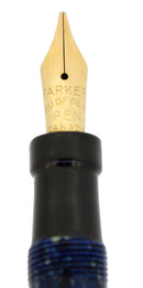 CIRCA 1928 PARKER  LUCKY CURVE DUOFOLD LAPIS WHITE ON BLUE FOUNTAIN PEN NEAR MINT OFFERED BY ANTIQUE DIGGER